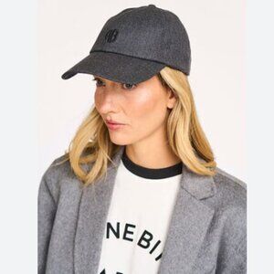 Anine Bing Jeremy Monogram Baseball Cap In Dark Grey